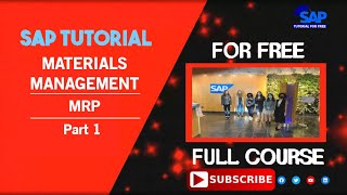 SAP Material Management  MRP  Part 1  SAP MM  SAP Tutorial For Free  SAP ERP  SAP Training [upl. by Wagner]