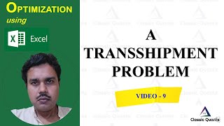 9Transshipment Problem  Optimization using Excel [upl. by Norreht]