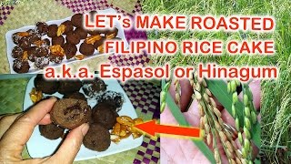 Filipino Roasted Rice Cake  Espasol Recipe [upl. by Eceela401]