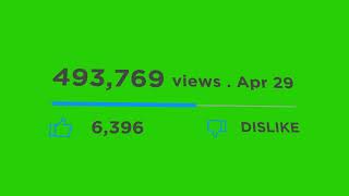 Videos View Counter  Counting Social Media Likes and Comments  Green Screen Chroma Footage [upl. by Yeltnarb413]