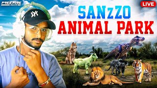 SANzZOOOOOOOO 😎GADIIIIII ZOOOOOO 🦖PARK ANIMALS GET READYFACE CAM LIVE IN TELUGU freefire sanzzoff [upl. by Adnirod]