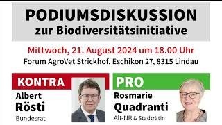 Podiumsdiskussion zur Biodiversitätsinitiative [upl. by Anelej778]