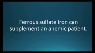 How to pronounce ferrous sulfate iron Feosol Memorizing Pharmacology Video Flashcard [upl. by Von]