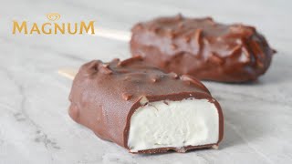 Glaces MAGNUM  Recette facile des ESQUIMAUX Vanille Chocolat SANS SORBETIÈRE [upl. by Nerral]