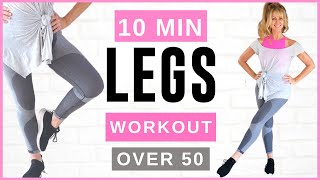 10 Minute LEG WORKOUT For Beginners  Low Impact No Equipment For Women Over 50 [upl. by Mehs]