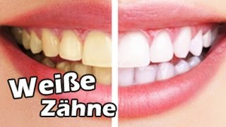 ▶︎ Weiße Zähne  Hausmittel Zahnpeeling gegen gelbe Zähne [upl. by Jahncke]