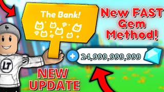 NEW Bank Update  INSANE New Gem Method Roblox Pet Simulator X [upl. by Lletnohs]