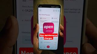 Axis Bank non maintenance charges refund  axis Mobile banking  axisbank axis nonmaintnaince [upl. by Helbonna]