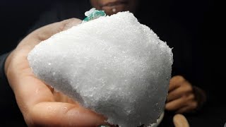 DRY POWDERY ICE  FREEZER FROST CHUNKS STUFFED WITH SONIC ICE iceeating asmr asmrice [upl. by Ahsital559]