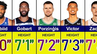 Tallest NBA Players in 20242025 Season  Victor Wembanyama Joel Embiid Porzingis Zach Edey [upl. by Lanod694]