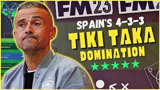 Spains DOMINATING TIKITAKA 433  89 PASS COMPLETION  fm23 tactics  Football Manager 2023 [upl. by Davon]