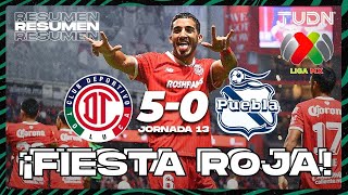 HIGHLIGHTS  Toluca 50 Puebla  Liga Mx AP2024  J13  TUDN [upl. by Ilojne578]