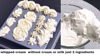 Perfect Stabilized Whipped Cream Frosting  Without Milk amp Cream  Buttercream [upl. by Ettennad]