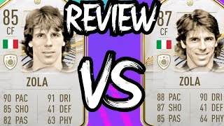 GIANFRANCO ZOLA 85 VS 87  WHO IS WORTH TO GET FIFA 21 PLAYER REVIEW  FIFA 21 ULTIMATE TEAM [upl. by Aisorbma973]