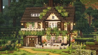 Minecraft 💖🌿 Aesthetic Cottagecore House Tutorial  Mizunos 16 Craft Resource Pack [upl. by Duval]