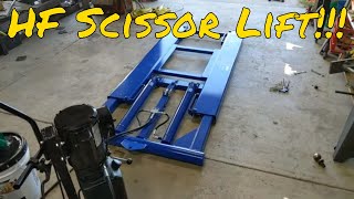 Harbor Freight 6000 Lb Capacity Scissor Lift Review Central Hydraulics is it worth it [upl. by Airitac]