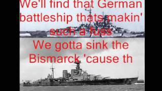 Johnny Horton  Sink the Bismarck with lyrics [upl. by Aneleve457]