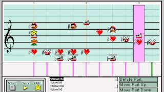 Rick Roll full version on Mario Paint Composer Never Gonna Give You Up by Rick Astley [upl. by Hanforrd]