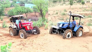 New Holland 5510 4wd vs Swaraj 963 FE 4wd Testing the power [upl. by Aynosal]