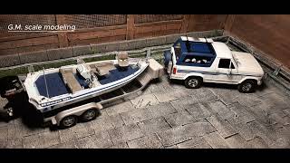 125124 scaleGone Fishing  1980 Ford Bronco wBass Boat [upl. by Hy]