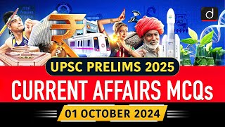 Current Affairs MCQs – 1st October 2024  CACP  PN3  UPSC Current Affairs  Drishti IAS English [upl. by Levin]