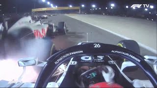 Romain Grosjeans Fireball Crash Onboard [upl. by Eleen657]