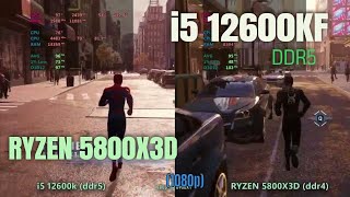 i5 12600k ddr5 vs Ryzen 5800x3d ddr4 in 2024 [upl. by Delaryd]