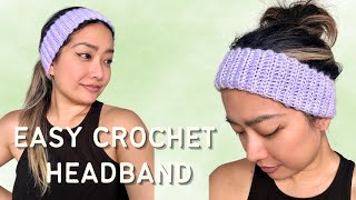 Easy Crochet Headband Tutorial for Beginners [upl. by Aimat23]