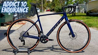 ENDURANCE BIKE DONE RIGHT 2022 SCOTT ADDICT 10 THIS BIKE EATS MILES [upl. by Ainoet]