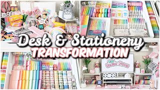 Desk  stationery organization makeover ✨ Work From Home YOUTUBER [upl. by Torp]