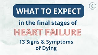 What to expect in the final stages of heart failure 13 Signs and Symptoms of Dying hospice [upl. by Nitaf]