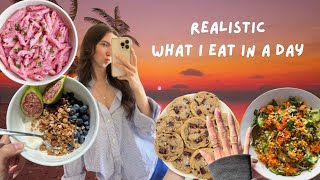 Realistic What I Eat In A Day  snacks and desserts plantbased [upl. by Amikay]