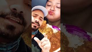 Chicken leg piece with gravy with white ricebhojpuri youtubeshorts trending viralvideo food [upl. by Drew]