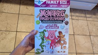 Tasting 2024 Monsters Frightful Friends Cereal with Monster Pet Marshmallows [upl. by Stoecker464]