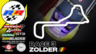 RAIN LIGHT RACING  2024  GT3 SERIES S7  ROUND3  ZOLDER [upl. by Yrotciv]