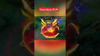 Team work 🤣 mobilelegends ml mlbb shorts [upl. by Larual]