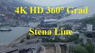 Luftiger Höhe  4K HD 360° Grad  Stena Line von Kiel nach Göteborg [upl. by Erroll]