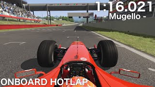 Assetto Corsa  Ferrari F2004  Mugello  ONBOARD LAP [upl. by Anivlac]