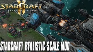 Starcraft Realistic Scale Mod  Battlecruisers and Nukes  Starcraft 2 Mod [upl. by Soane]