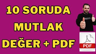 AYT Mutlak Değer 10 Soruda İFŞA  Ayt Matematik Son Genel Tekrar Sorularla PDF DGS KPSS [upl. by Dnomaj]