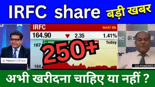 IRFC share latest news today IRFC share news today Target price share analysis buy or sell [upl. by Naraj]