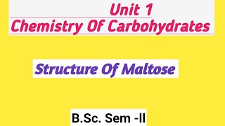 Carbohydrates Structure Of Maltose NOBLECHEMISTRY [upl. by Ahsieyn]