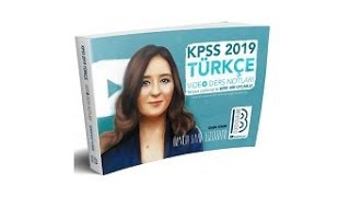 Benim Hocam Yayınları  2019 KPSS Türkçe Video Ders Notları  Öznur Saat Yıldırım [upl. by Hairahcaz]