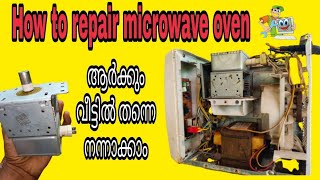 How to repair microwave oven malayalam  Microwave oven working but not heating  Malayalam [upl. by Dlopoel549]