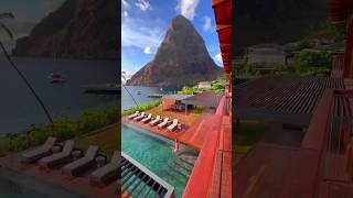 Most amazing resort in ST LUCIA 😮😱🫢😳🤩🙌🏻 shorts travel fyp [upl. by Osmund]