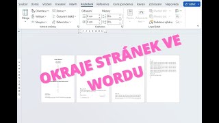 Návod Okraje stránek ve Wordu 🎥 [upl. by Shannen946]