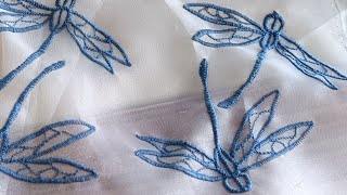 3d dragonflies embroidery [upl. by Laira]