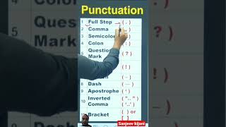 Punctuation marks learning punctuation shortsfeed englishtricks [upl. by Aihsekal]