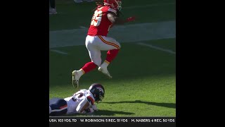 Kareem Hunt catches for a 19yard Gain vs Denver Broncos [upl. by Enayd428]