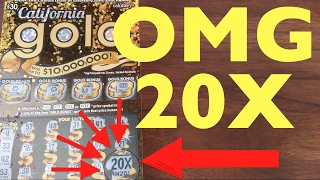 OMG HUGE WINS TWICE UNBELIEVABLE SCRATCHER WINS California Gold 30 Scratcher [upl. by Bourke199]